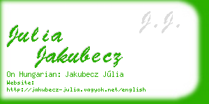 julia jakubecz business card